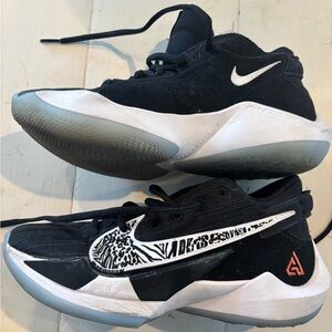 Nike Black and Zebra Logo Sneakers